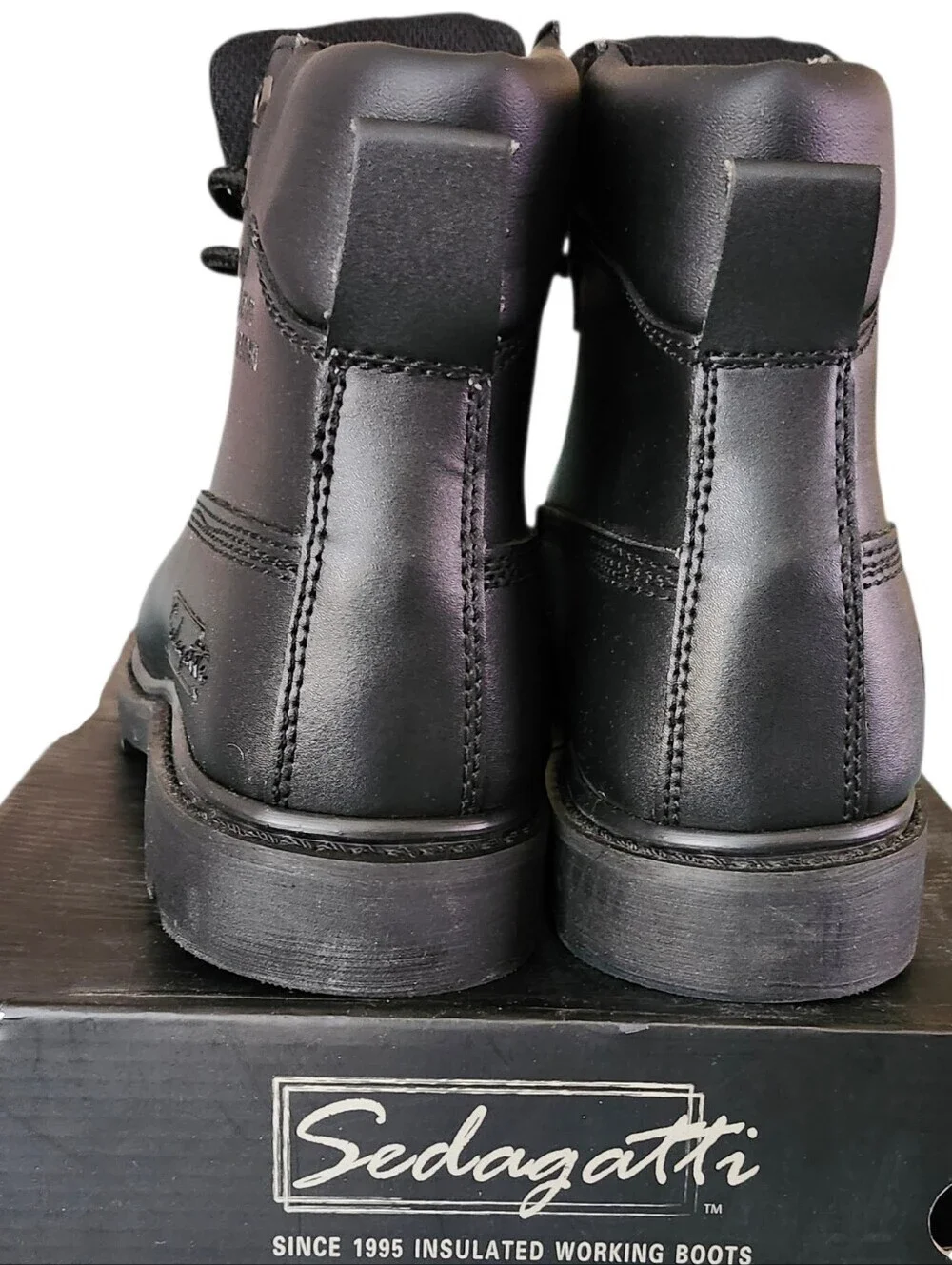Men’s Black Lace-Up Work Boots